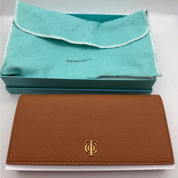 Tiffany & Co. Handbags - Tiffany & Co. New clay brown Continental Flap Wallet Leather